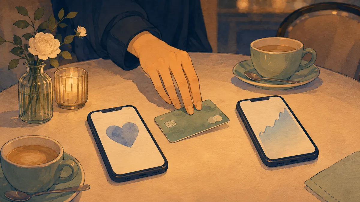 Romance scam illustration